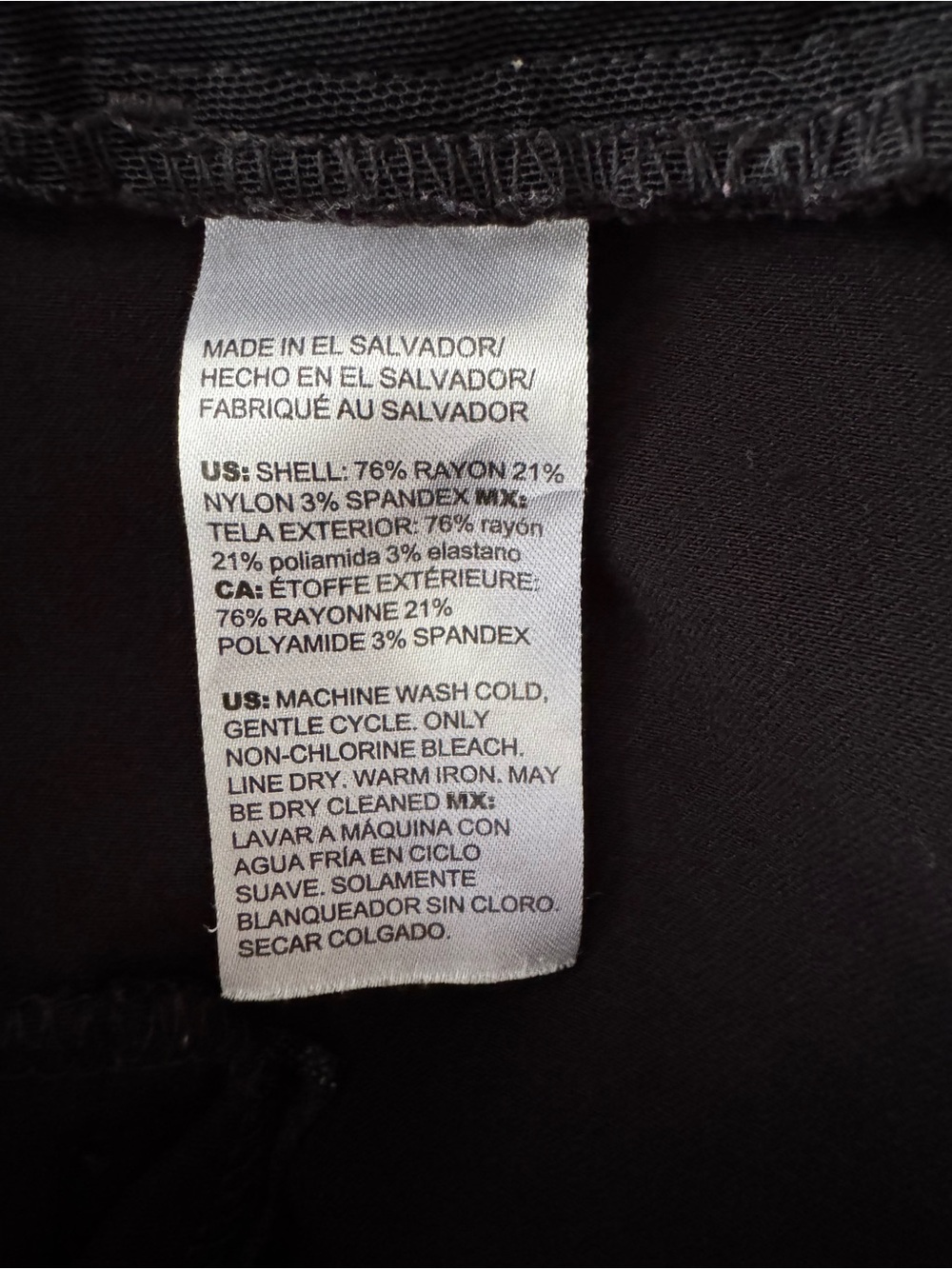 Chico’s Women’s black stretch flat-front straight leg pants 3R / 16 Reg - Picture 12 of 12